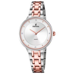 Relógio Festina Mademoiselle Feminino Aço Rosé e Prateado