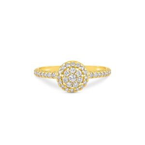 Anel Lumina em Ouro Amarelo 18k com Diamantes