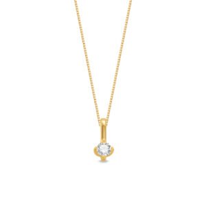 Pingente Solitário em Ouro Amarelo 18k com Diamante 0,05 ct