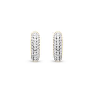 Brinco Argola Lumiere em Ouro Amarelo e Ouro Branco 18k com Diamantes, 13mm