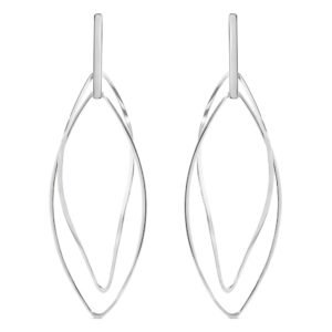 Brinco Argola Infinito em Ouro Branco 18k