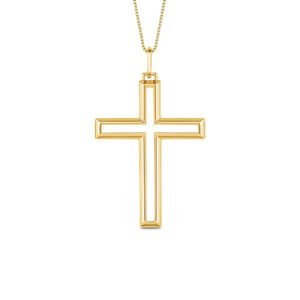 Pingente Cruz em Ouro Amarelo 18k