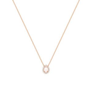 Pingente Classic Oriental em Ouro Rosé 18k com Quartzo Rosa e Diamantes