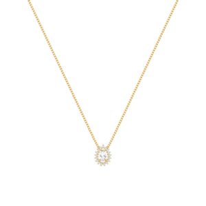 Pingente Classic Oriental em Ouro Amarelo 18k com Topázio Incolor e Diamantes