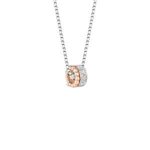 Pingente Icona em Ouro Rosé e Ouro Branco 18k com Diamantes