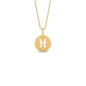 Pingente Signo Peixes em Ouro Amarelo 18k