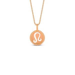 Pingente Signo Leão em Ouro Rosé 18k