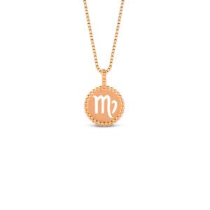Pingente Signo Virgem em Ouro Rosé 18k