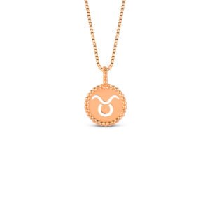 Pingente Signo Touro em Ouro Rosé 18k