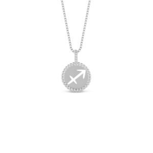 Pingente Signo Sagitário em Ouro Branco 18k