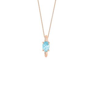 Pingente Ocean em Ouro Rosé 18k com Apatita e Diamantes