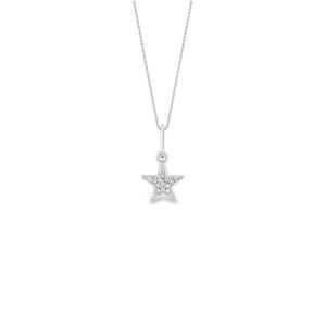 Pingente Teens Estrela em Ouro Branco 18k com Diamantes
