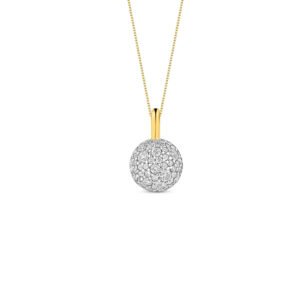 Pingente Esferas em Ouro Amarelo 18k com Diamantes