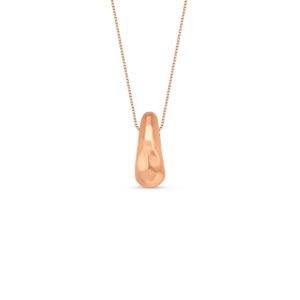 Pingente Bombe Martelado em Ouro Rosé 18k