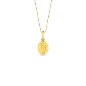 Pingente Medalha N.Sra. Desatadora dos Nós em Ouro Amarelo 18k