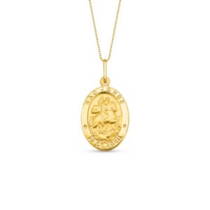 Pingente Medalha São Jorge em Ouro Amarelo 18k