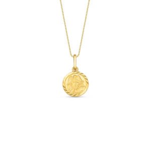 Pingente Medalha Anjo da Guarda em Ouro Amarelo 18k