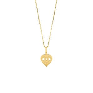Pingente Medalha Olho Grego em Ouro Amarelo 18k