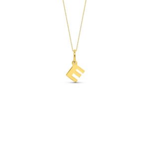 Pingente Letra E em Ouro Amarelo 18k
