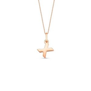 Pingente Letra X em Ouro Rosé 18k
