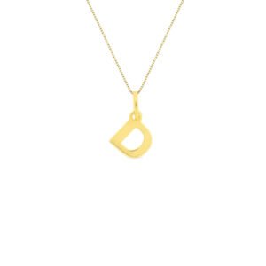 Pingente Letra D em Ouro Amarelo 18k