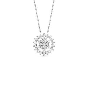 Pingente Raiyah em Ouro Branco 18k com Diamantes