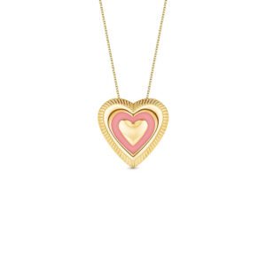 Pingente Love em Ouro Amarelo 18k com Esmalte