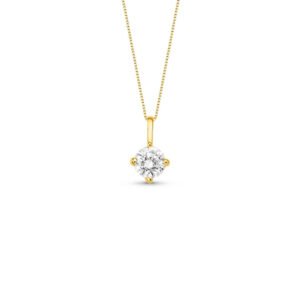 Pingente Solitário em Ouro Amarelo 18k com Diamante 0,40 ct