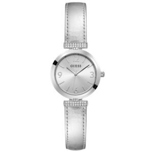 Relógio Guess Ladies Dress Feminino Couro Prata