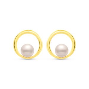 Brinco Frame em Ouro Amarelo 18k com Pérola