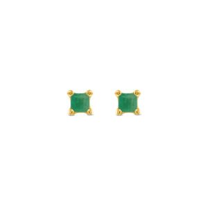 Brinco Baby em Ouro Amarelo 18k com Esmeralda
