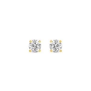 Brinco Solitário em Ouro Amarelo 18k com Diamantes 0,80 ct