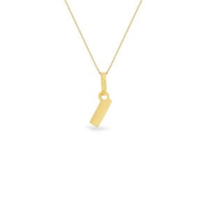 Pingente Letra I em Ouro Amarelo 18k