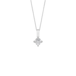 Pingente Solitário em Ouro Branco 18k com Diamante 0,20 ct