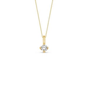 Pingente Solitário em Ouro Amarelo 18k com Diamante 0,10 ct