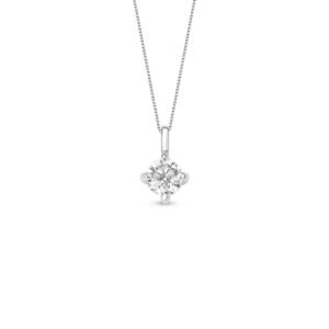Pingente Solitário em Ouro Branco 18k com Diamante 0,50 ct