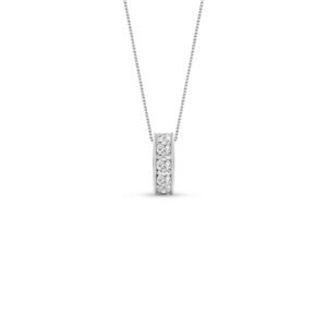 Pingente Square em Ouro Branco 18k com Diamantes