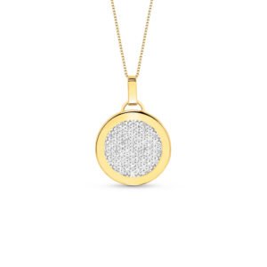 Pingente V Love em Ouro Amarelo 18k com Diamantes