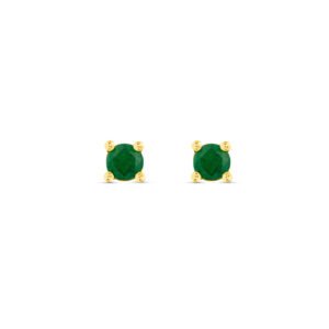 Brinco Baby em Ouro Amarelo 18k com Esmeralda
