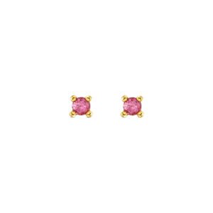 Brinco Baby em Ouro Amarelo 18k com Rodolita