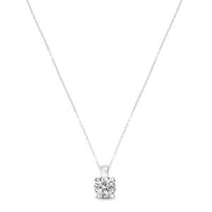 Colar Solitário Life em Prata 925 com Pedra Incolor, 40cm
