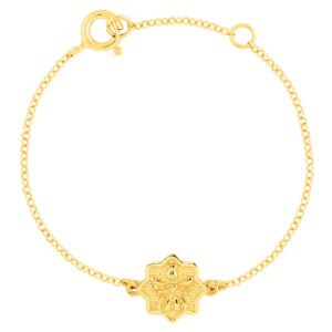 Pulseira Life Petit II Anjo da Guarda em Prata 925 com Banho de Ouro Amarelo 18k