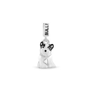 Pingente Life Animal Bulldog em Prata 925 com Esmalte