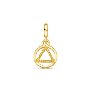 Pingente Life Enigma Triângulo em Prata 925 com Banho de Ouro Amarelo 18k