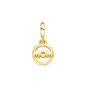 Pingente Life Mom em Prata 925 com Banho de Ouro Amarelo 18k