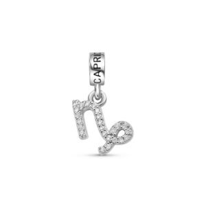 Pingente Life Signo Capricórnio em Prata 925 com Pedras Incolores