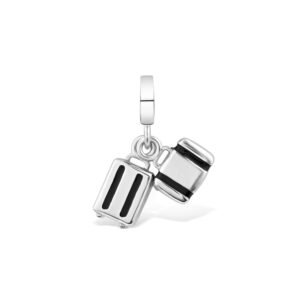 Pingente Life Viagem Malas em Prata 925 com Esmalte