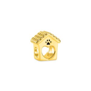 Separador Life Animal Casinha Pet em Prata 925 com Banho de Ouro Amarelo 18k