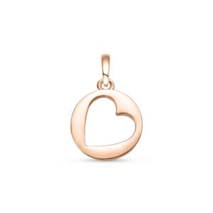 Pingente Life Mini Me Coração em Liga Rosé com Banho de Ouro Rosé 18k