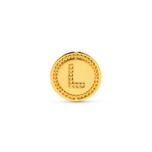 Pingente Life Letra L em Prata 925 com Banho de Ouro Amarelo 18k